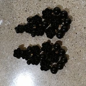 J CREW Black Dangly Earrings